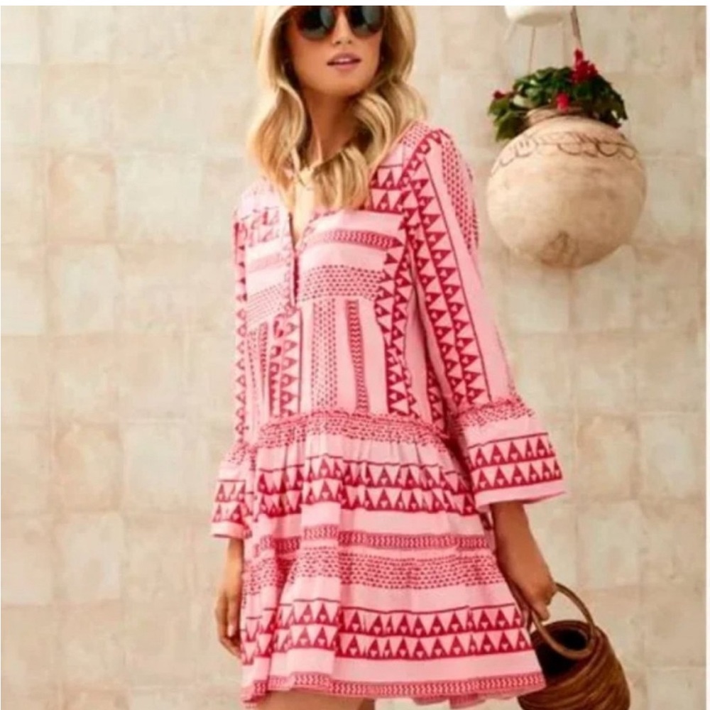 Tuckernuck pink Salma dress small